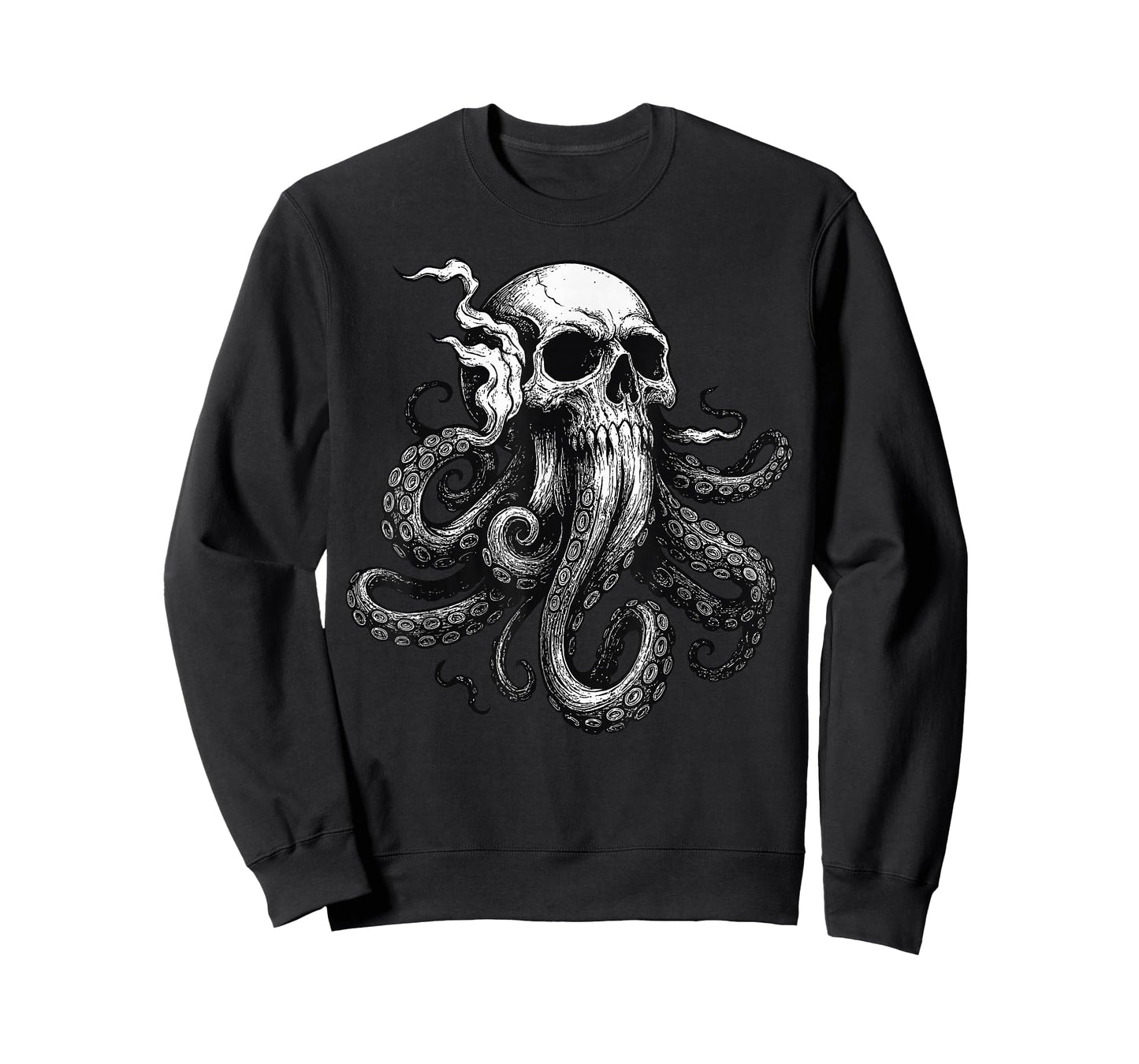Cthulhu Kraken Skull Octopus Graphic Nautical Sea Monster T-Shirt