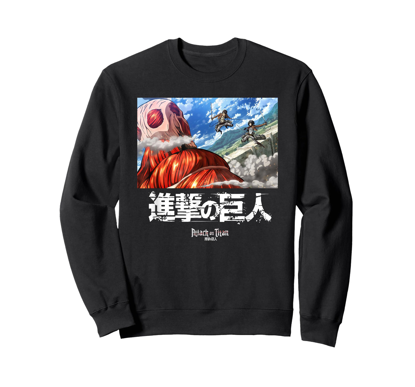 Attack on Titan Fighting Colossal Titan Scene Anime T-Shirt