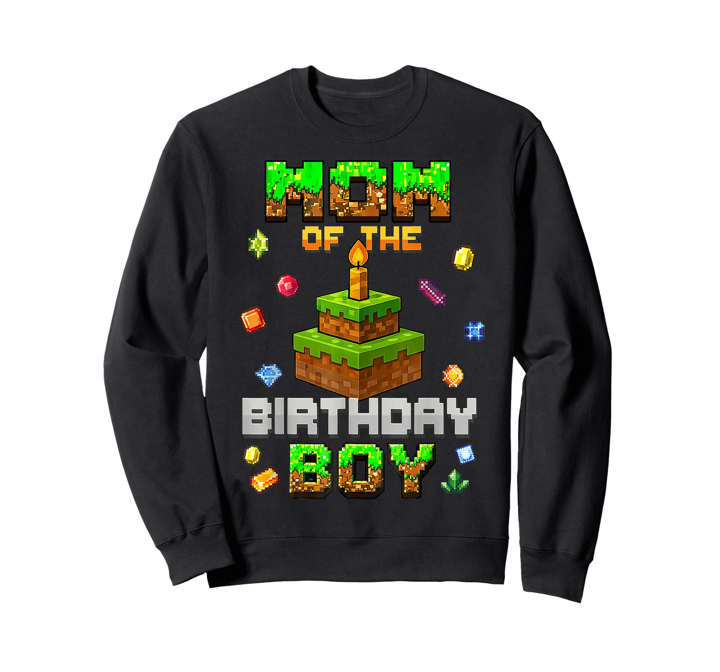 Mom Of The Birthday Boy Family Matching Video Game Pixel T-Shirt