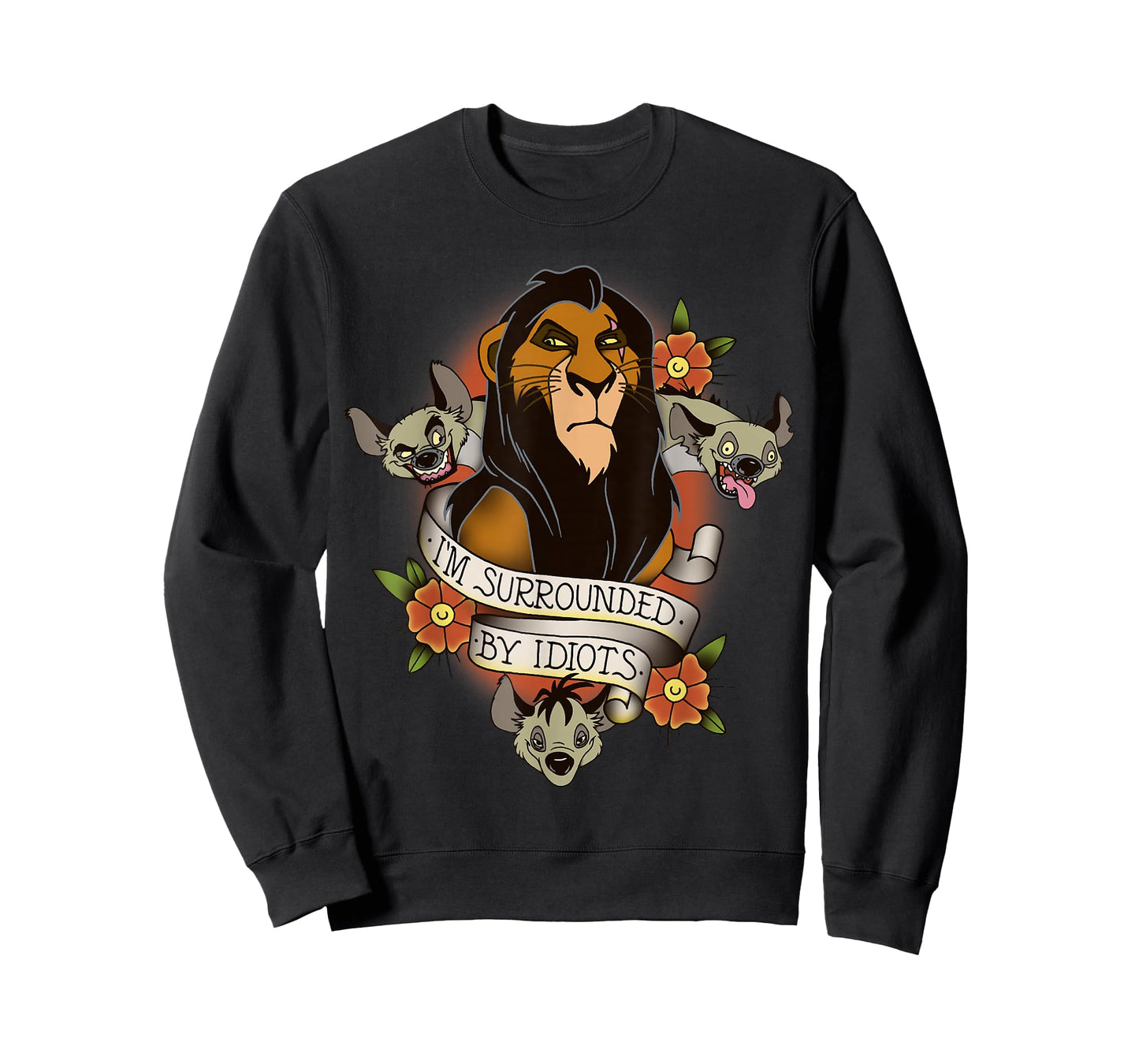 Disney Lion King Scar and Hyenas I'm Surrounded By Idiots T-Shirt