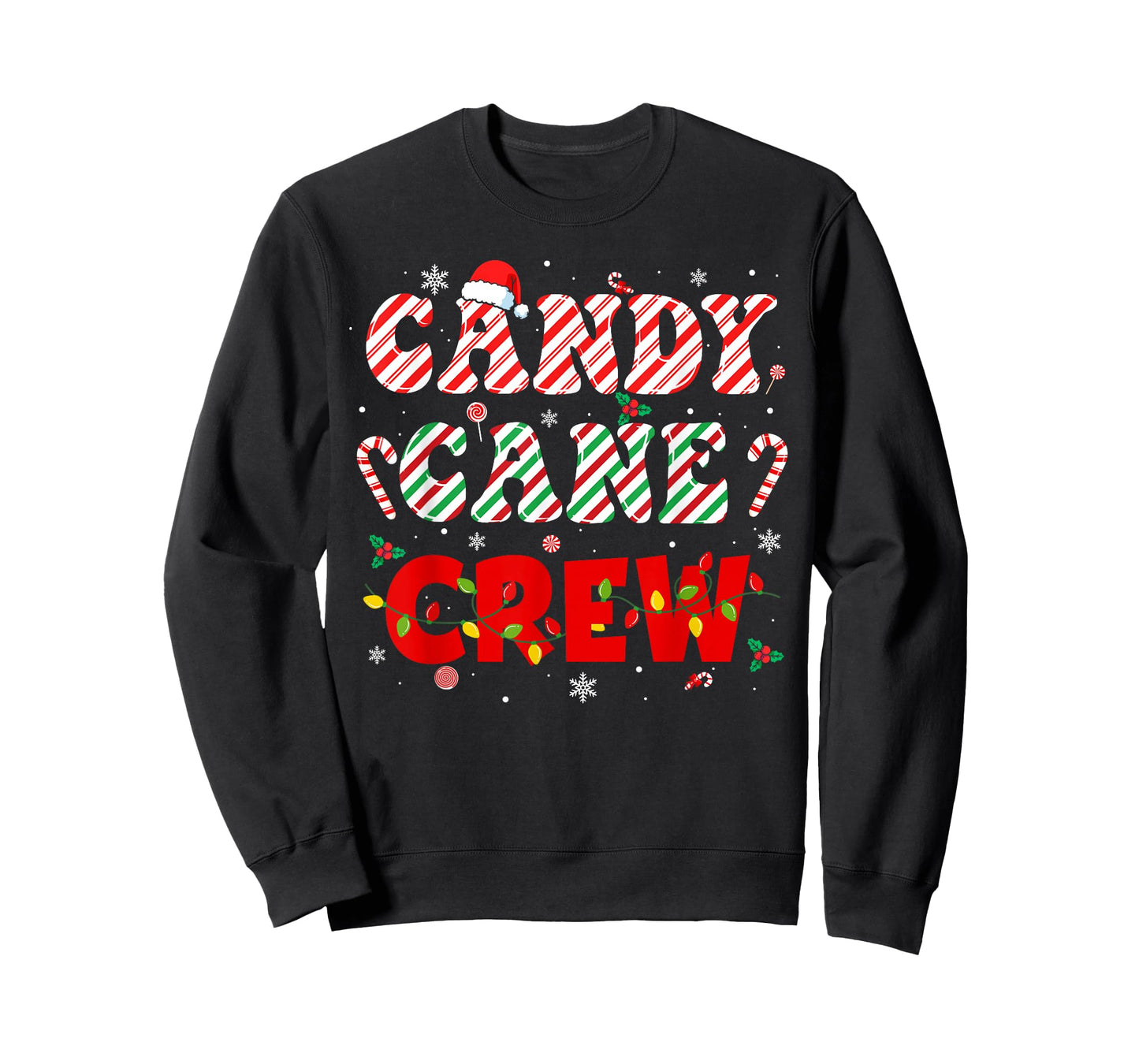 Candy Cane Crew Funny Christmas Holiday Family Men Women Kid T-Shirt