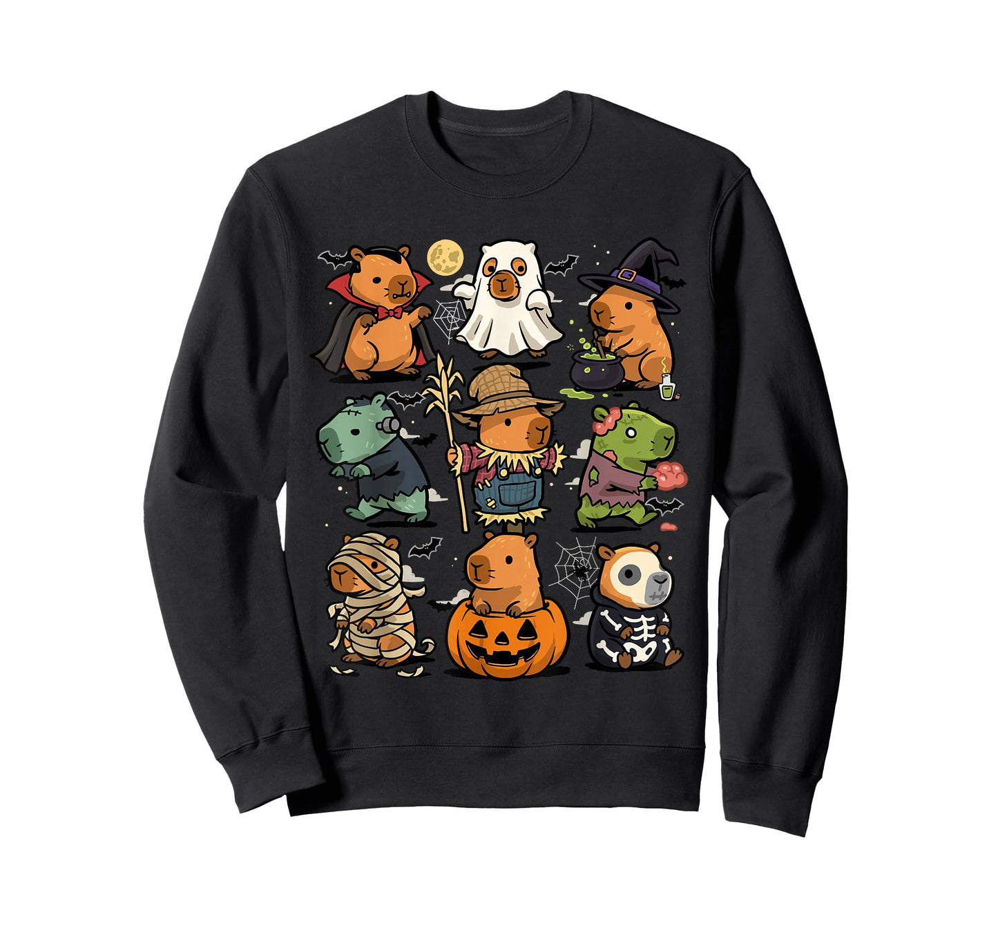 Spooky Capybaras Creepy Kawaii Cappy Halloween Capybara T-Shirt