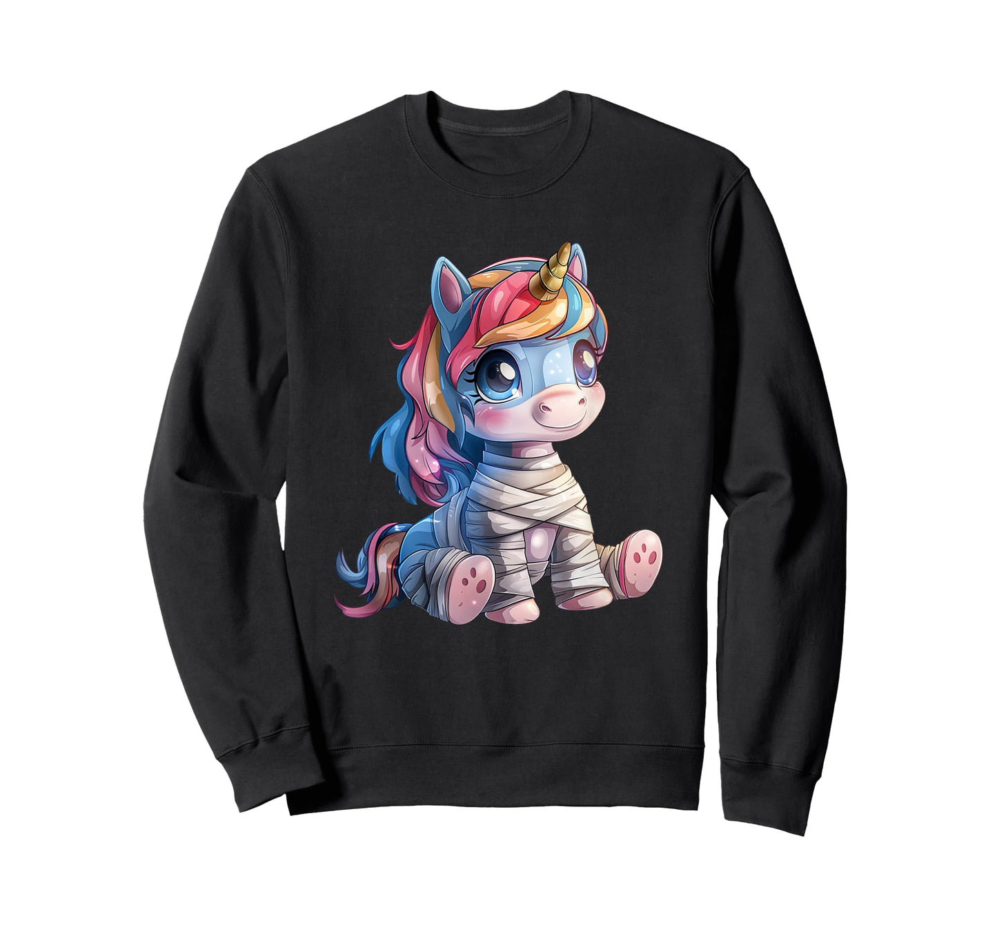Unicorn Dressed As Mummy - Unicorn Halloween Kawaii T-Shirt