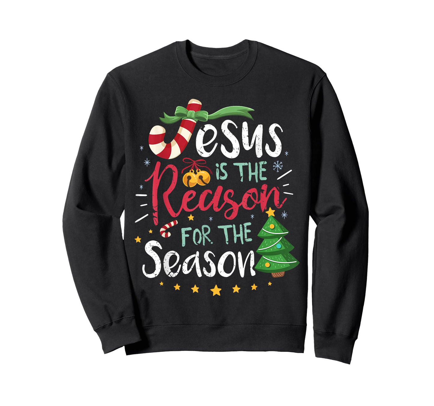 Bee Kind Christmas Apparel Co. Christian Jesus The Reason Christmas Stocking Stuffer Gift T-Shirt