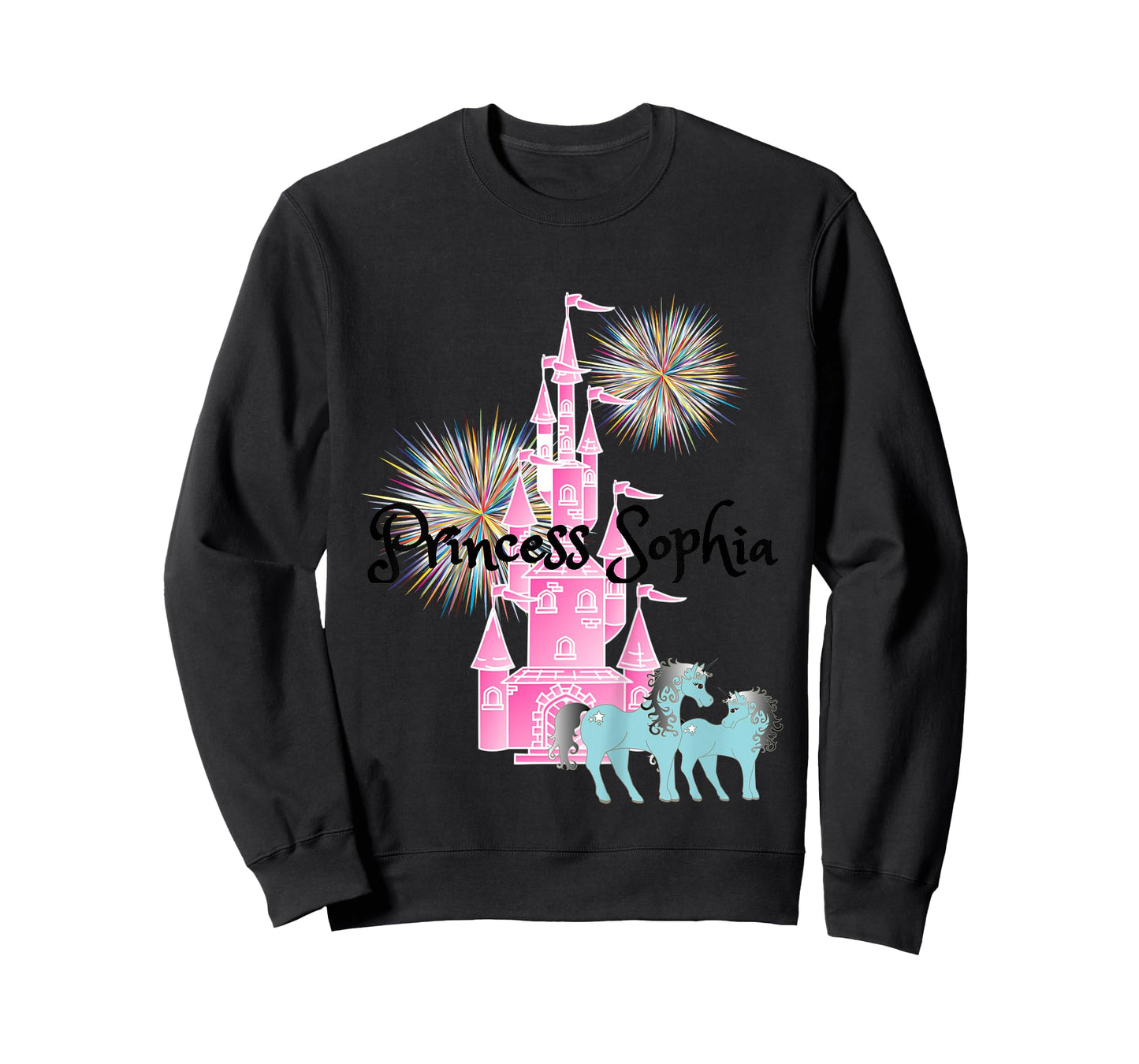 Kids Princess Sophia Name Girls Personalized Custom T-Shirt