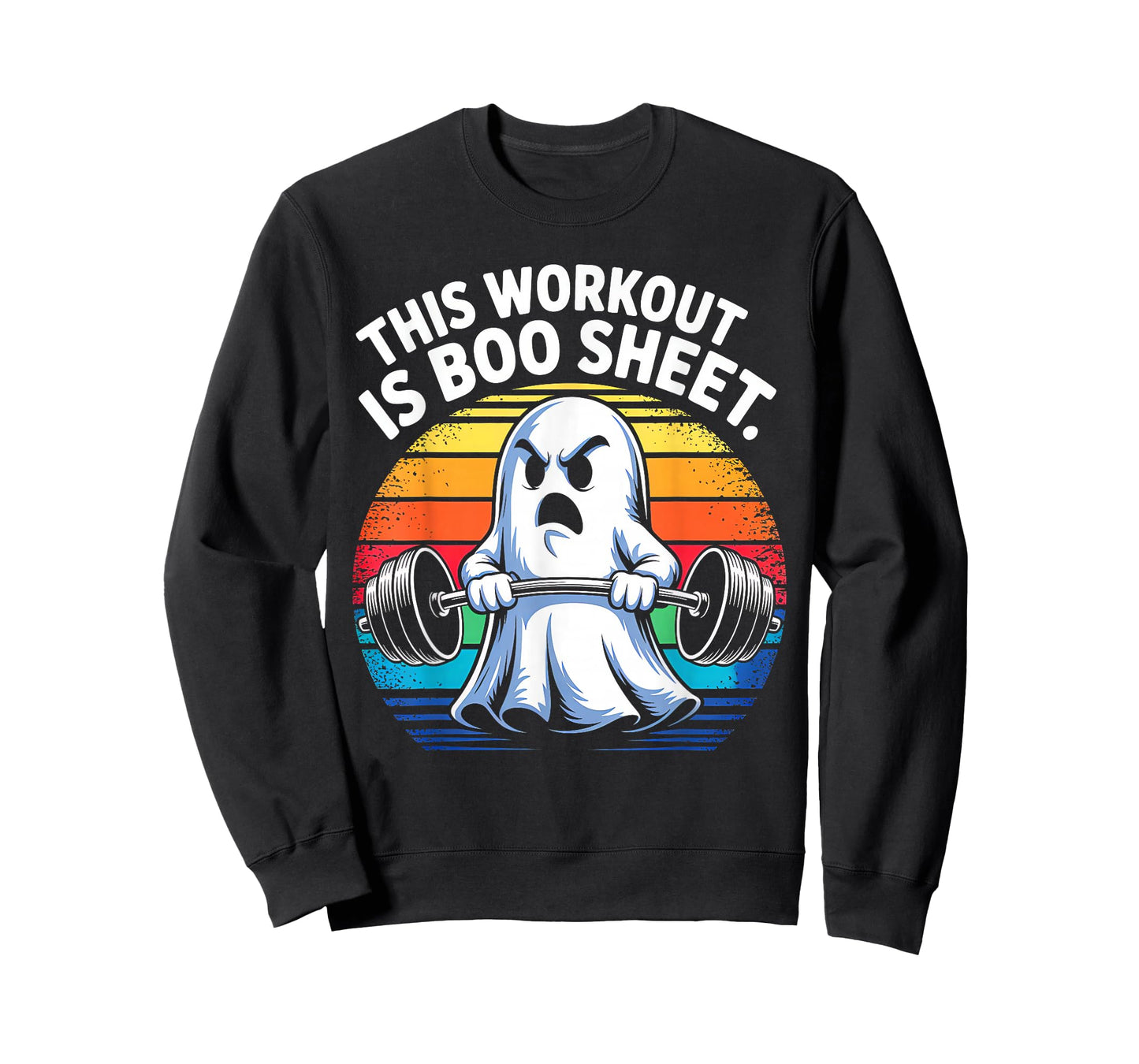Funny This Workout is Boo Sheet Halloween Ghost Exercise Gym T-Shirt