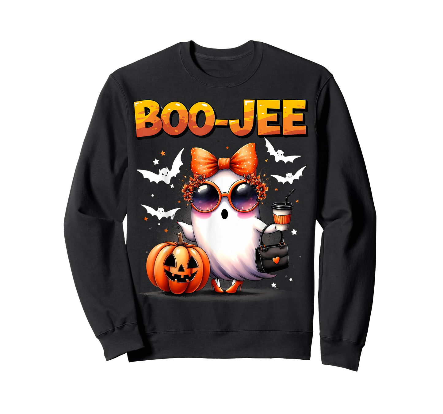 Funny Boo-Jee Ghost Halloween Boo Jee Ghost Spooky Season T-Shirt