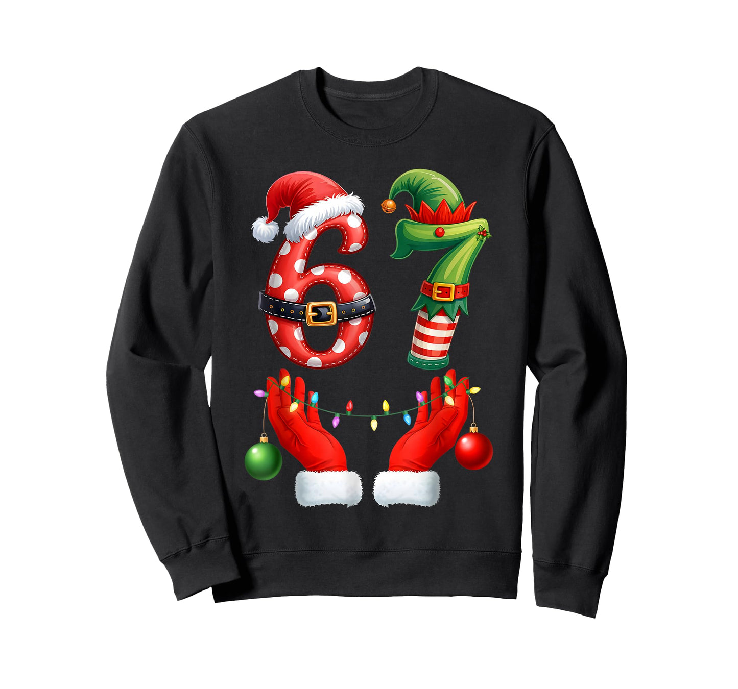67 Christmas 6 7 Meme Pajamas Holiday Gen Alpha Slang T-Shirt