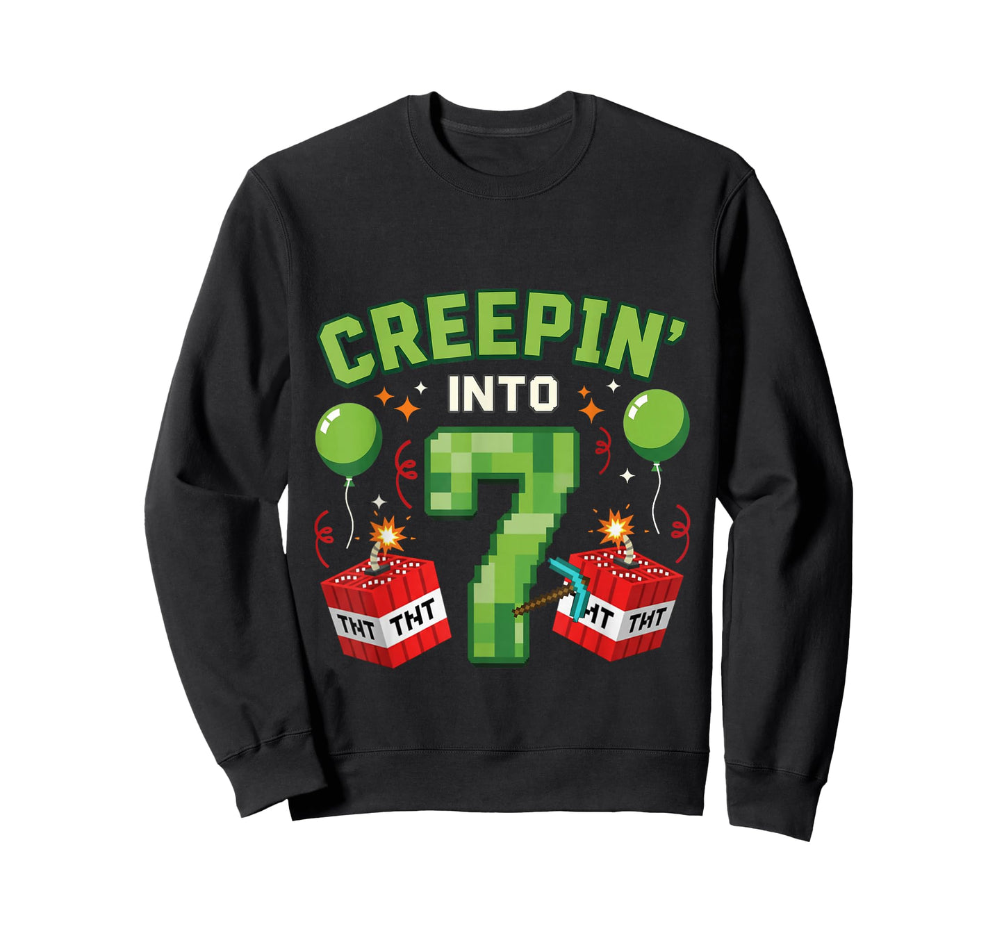 It's My 7th Birthday Boy Gamer Creepin’ Into 7 Gamer Pixel T-Shirt