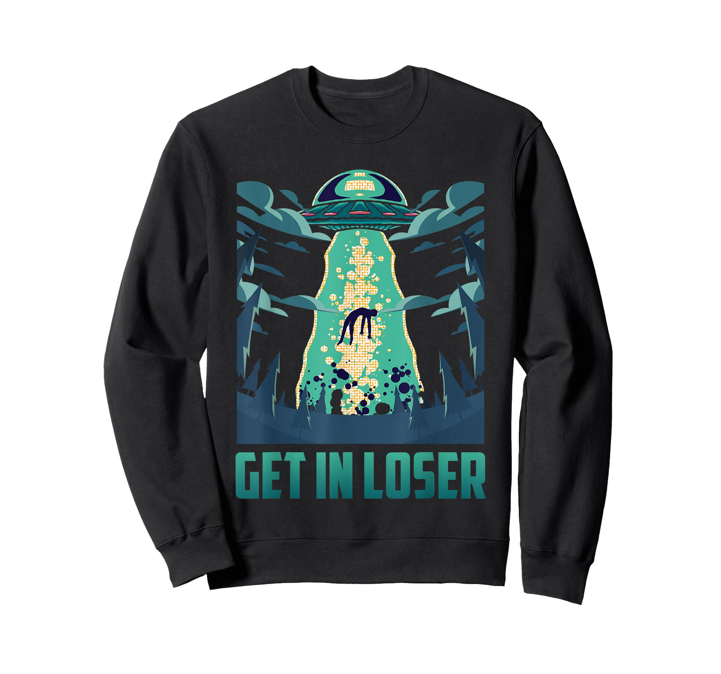 Get In Loser Funny UFO Alien T-Shirt