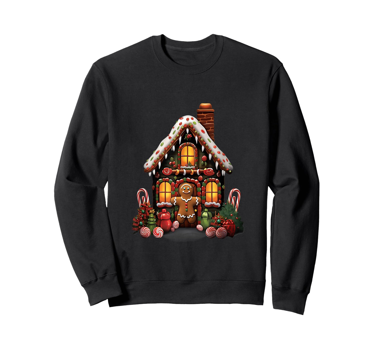 Christmas Gingerbread House Candy Cane X-Mas Pajamas Party T-Shirt
