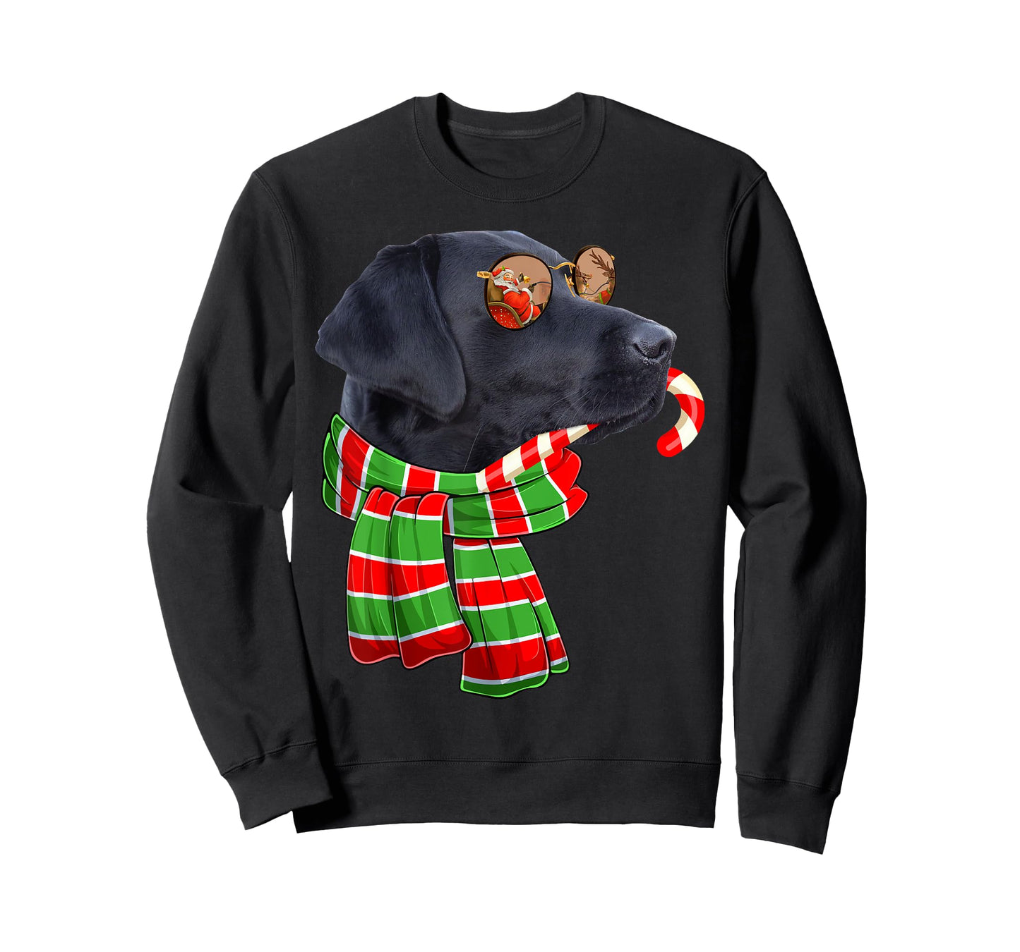 Black Lab Labrador Dog Owners Christmas Xmas Holiday Party T-Shirt