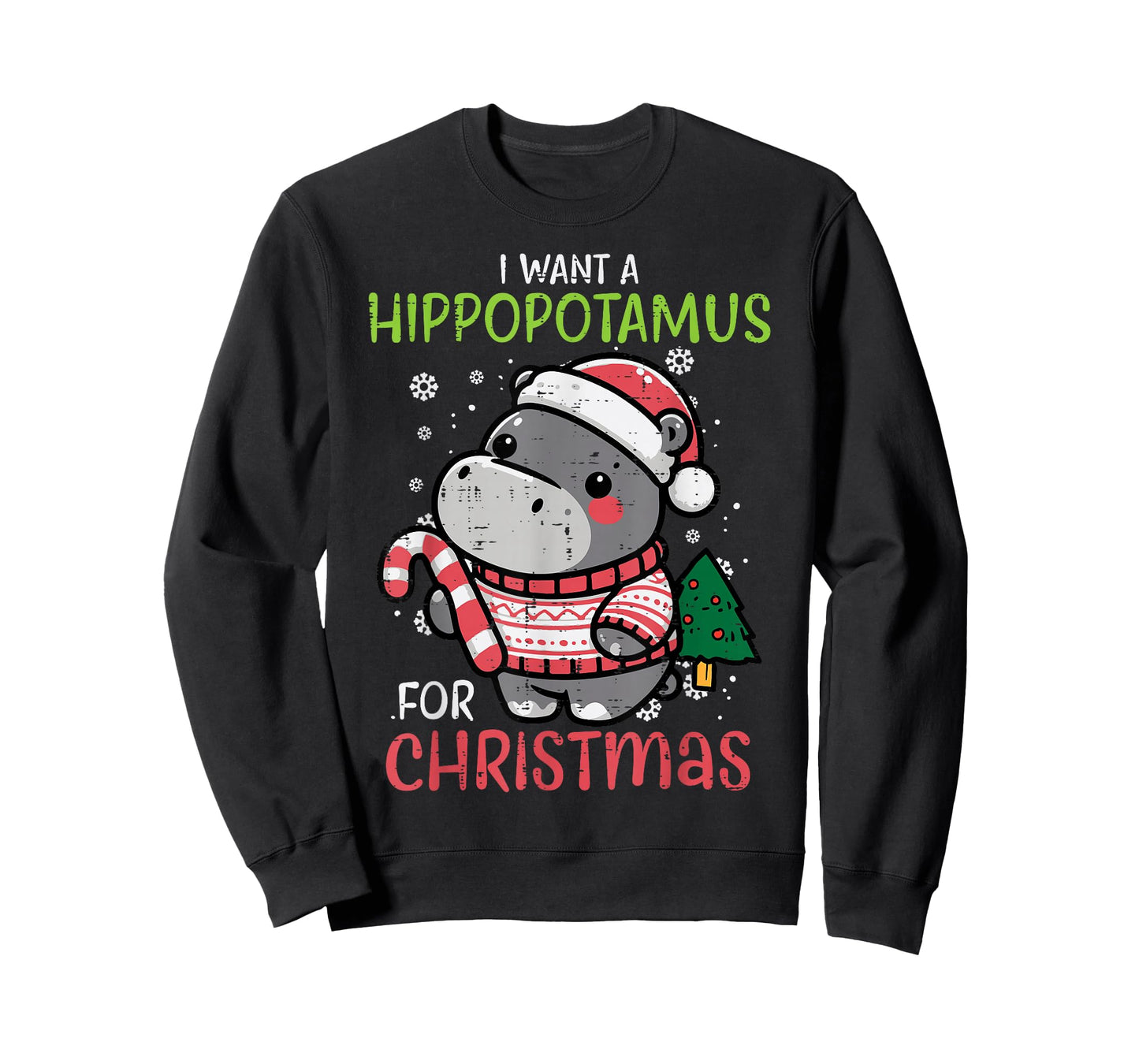 I Want Hippopotamus For Christmas Hippo Xmas Girls Boys Kids T-Shirt