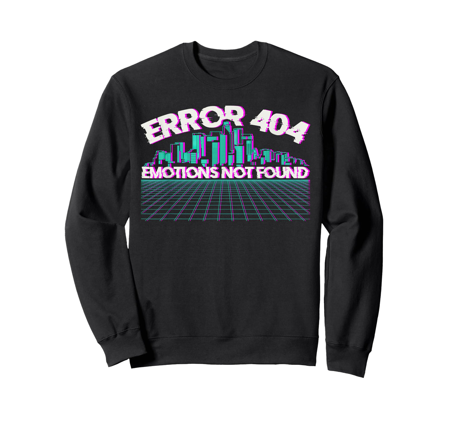 Error 404 Emotions Not Found Skyline Vaporwave T-Shirt