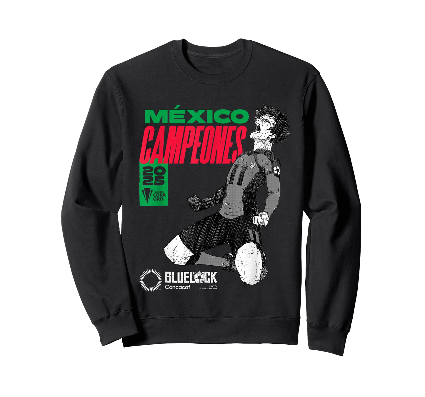 2025 CONCACAF vs Blue Lock Mexico Gold Cup Champions T-Shirt