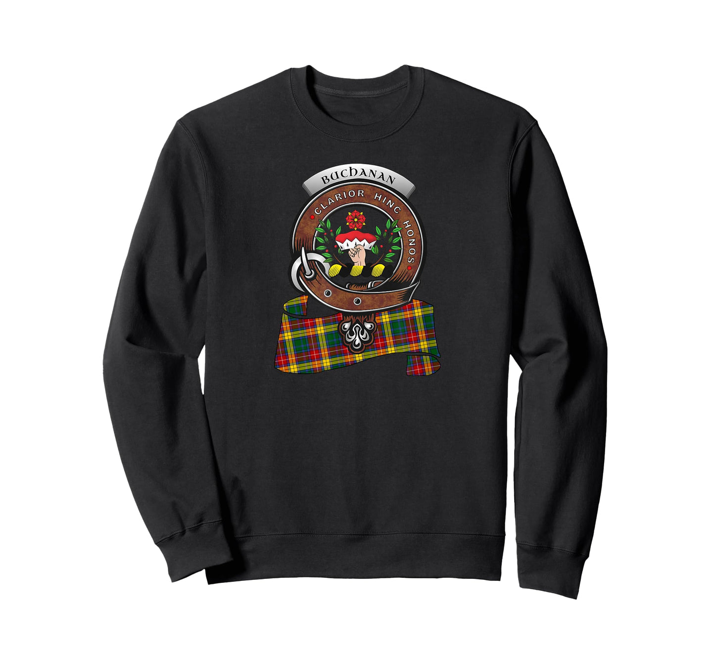 Buchanan Scottish Clan Badge & Tartan T-Shirt