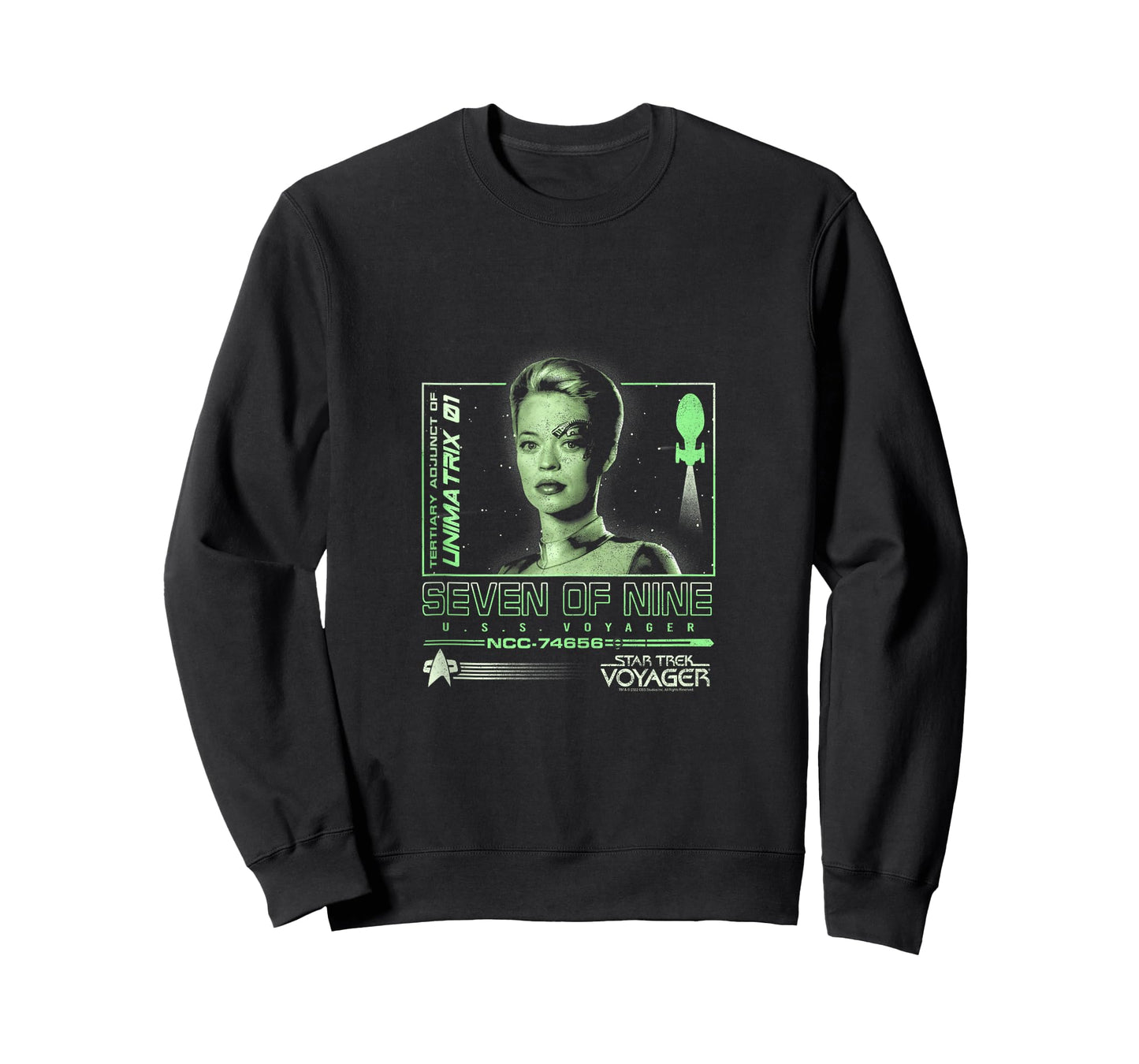 Star Trek: Voyager Seven Of Nine Neon Starfleet Portrait Tank Top