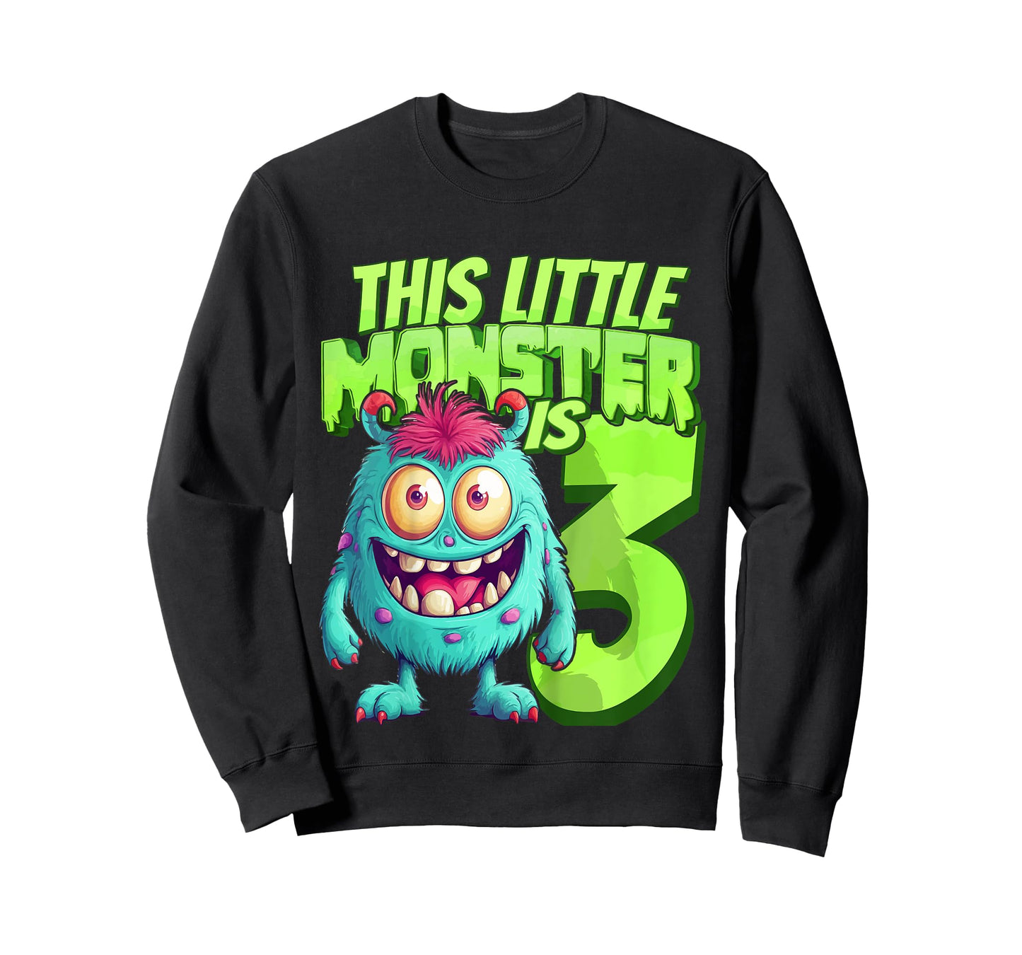 This Little Monster Is 3 - Three Years - 3rd Birthday T-Shirt