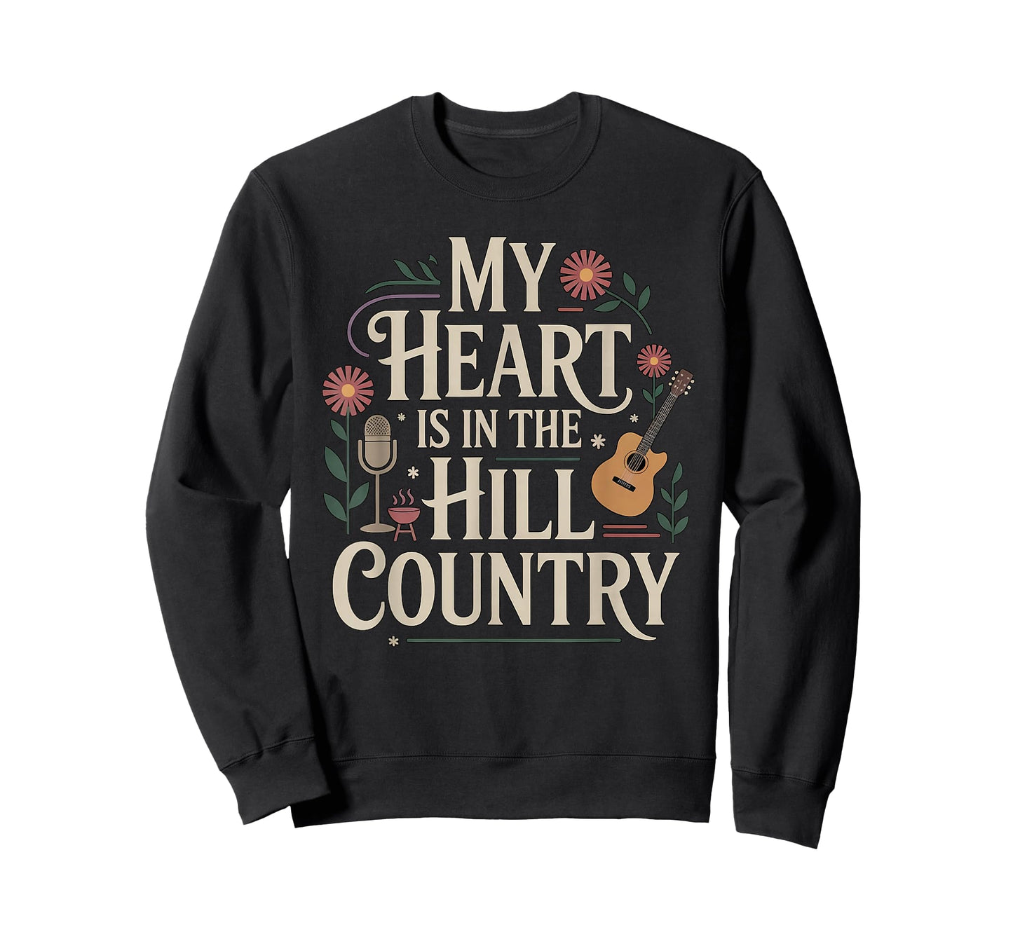 My Heart Is In The Hill Country Texas Hill Country Music T-Shirt