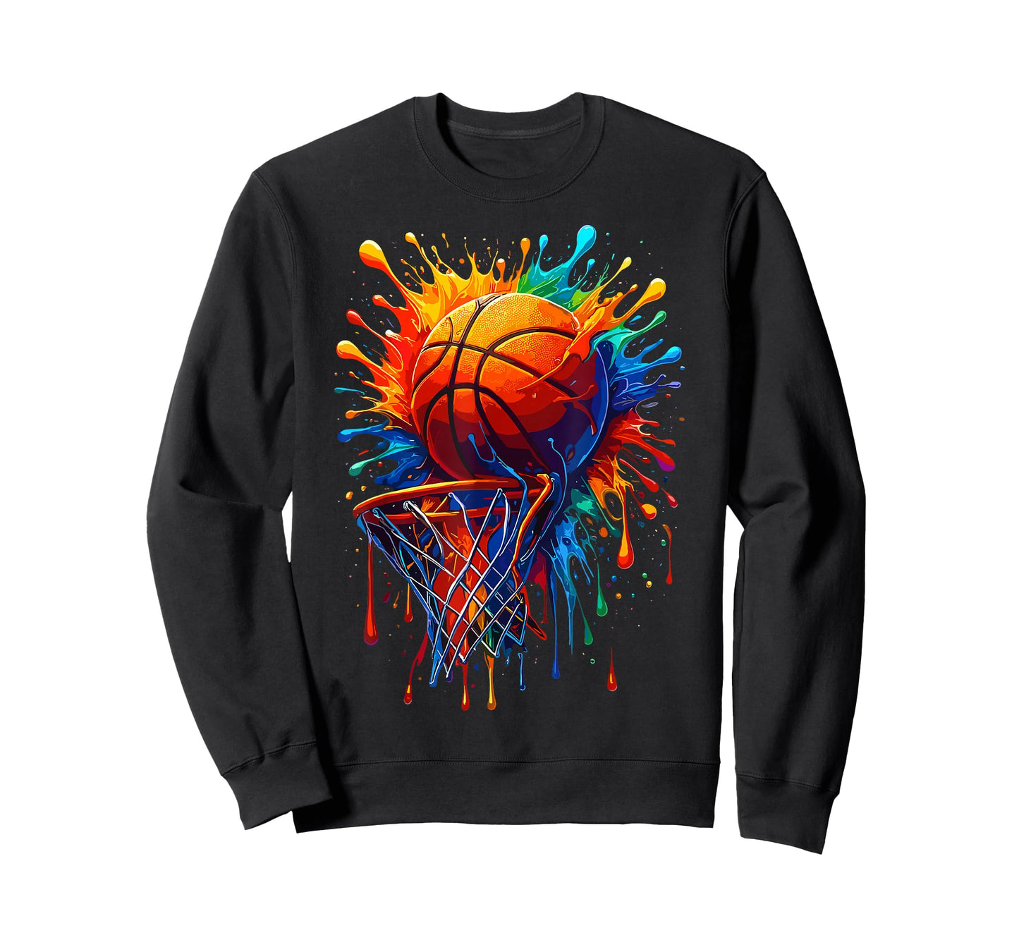 Basketballer Hoop Colorful Splash Basketball T-Shirt