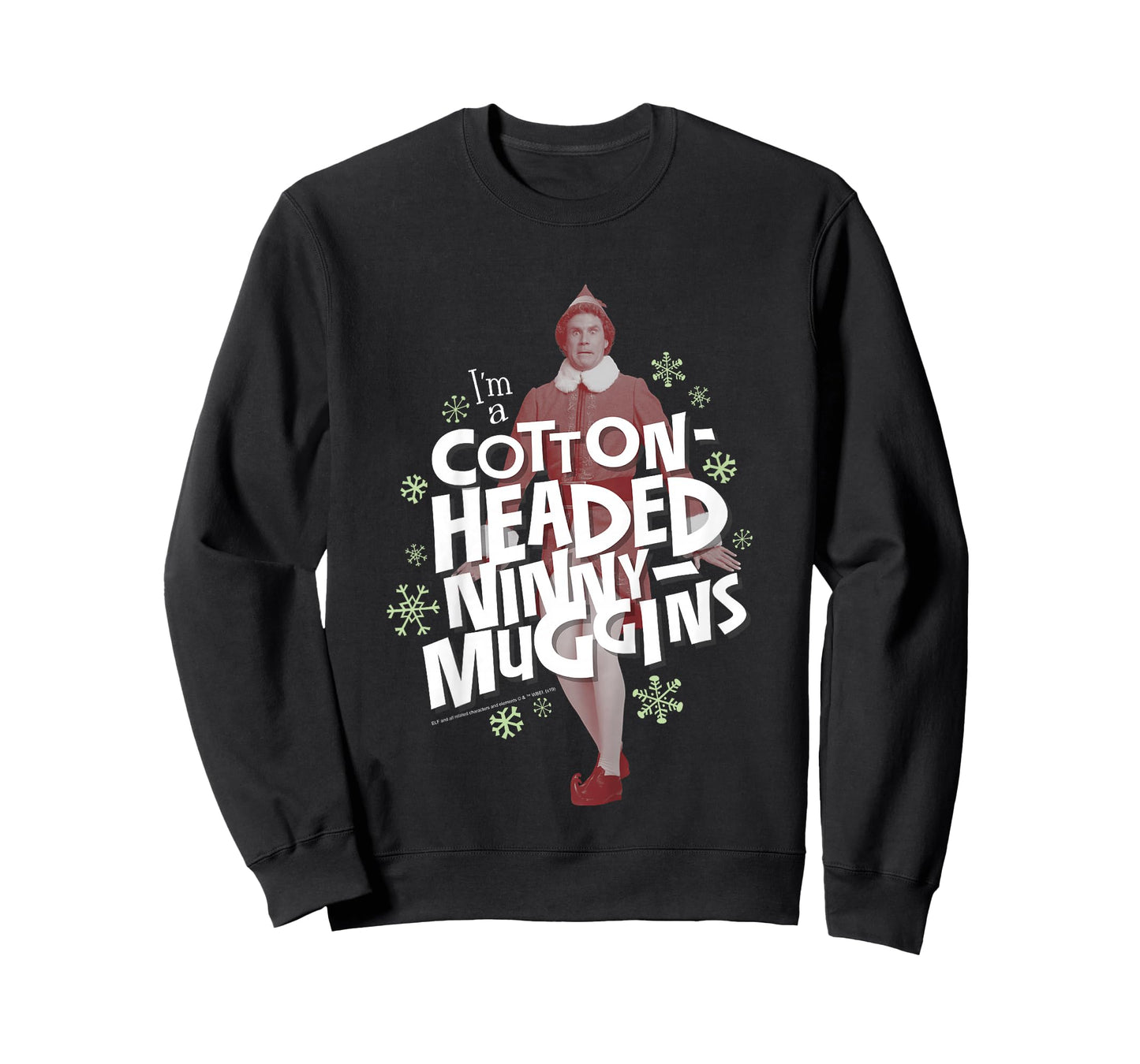Kids Elf Buddy Cotton Headed Ninny Muggins Snowflake Poster T-Shirt