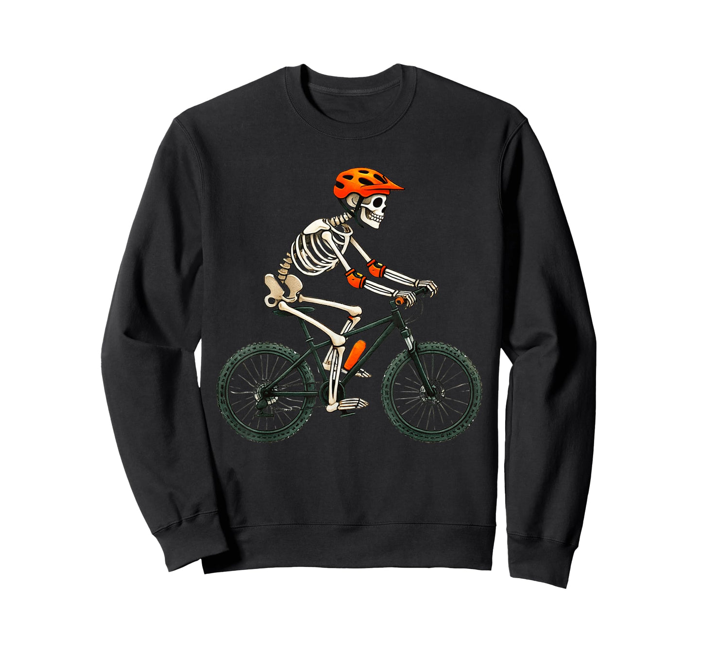 Skeleton Mountain Biking MTB Halloween Costume Men Boys T-Shirt