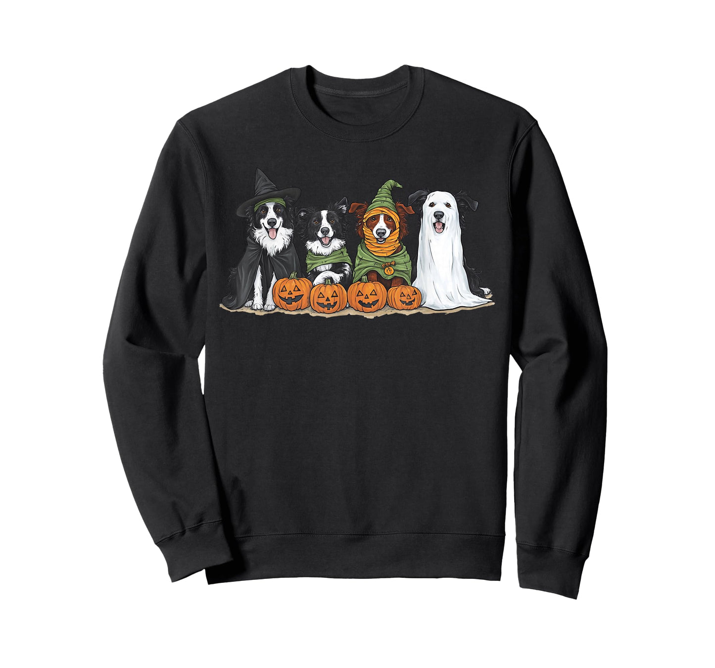 Cute Fall Border Collie Dog Owner Halloween T-Shirt
