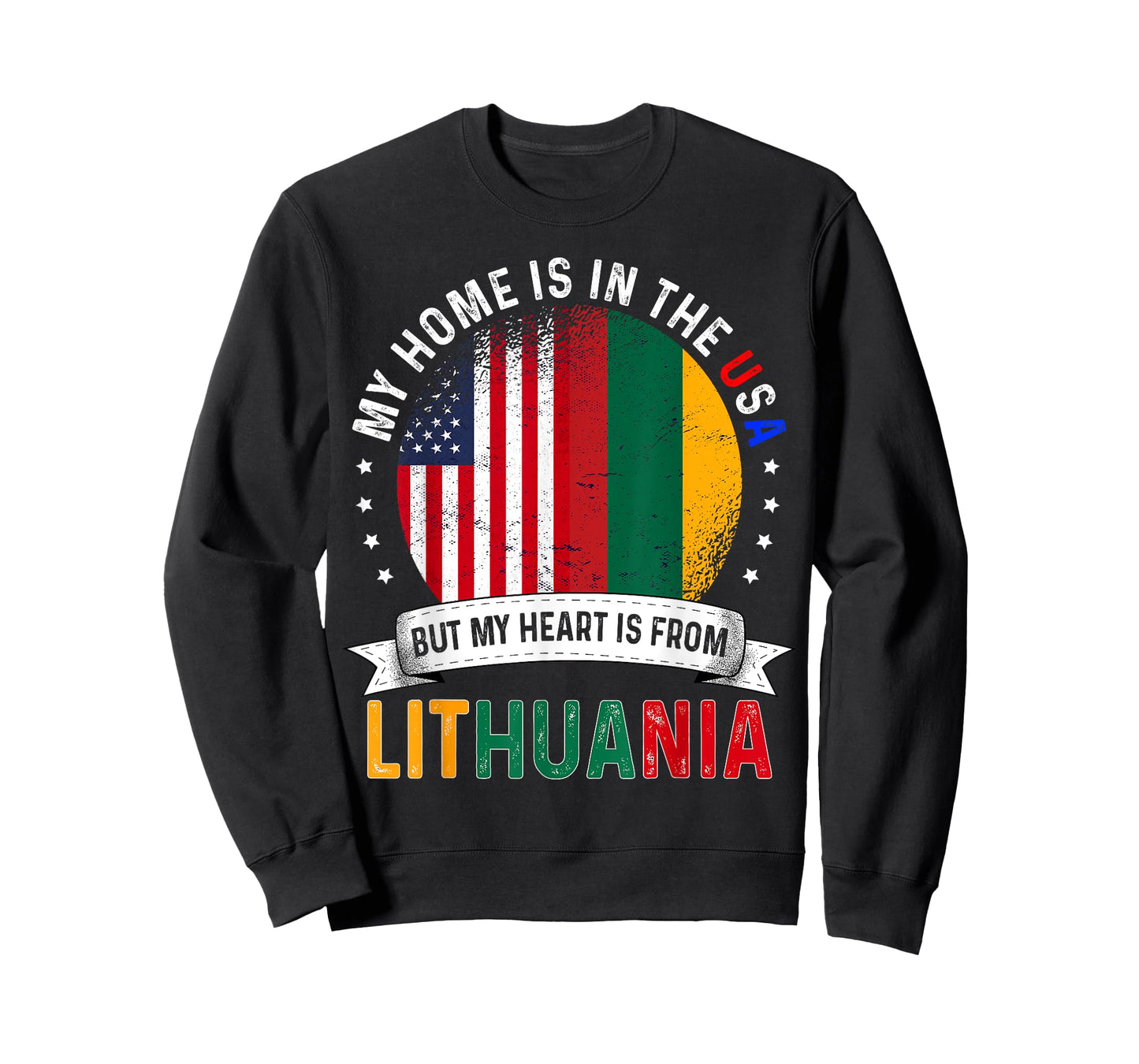 Lithuanian American Patriot Heart is from Lithuania Flag T-Shirt