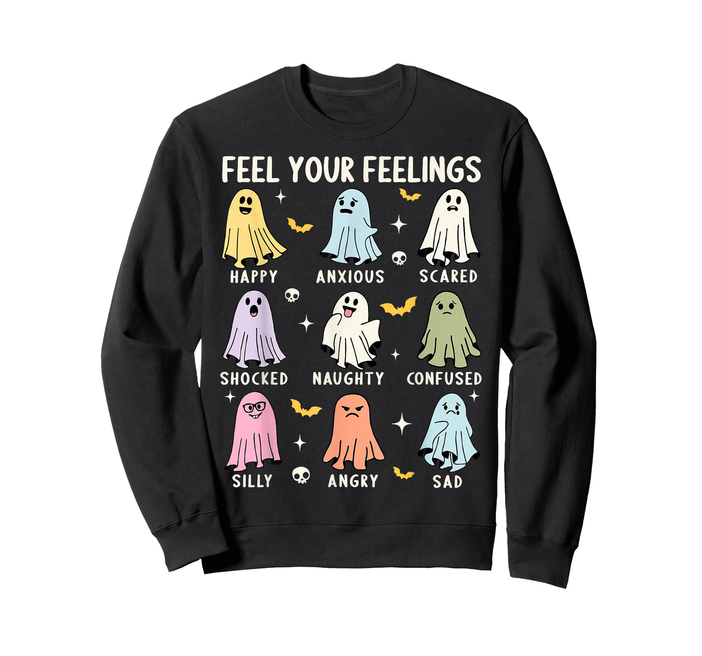 Feel Your Feeling Ghost Mental School Psychologist Halloween T-Shirt