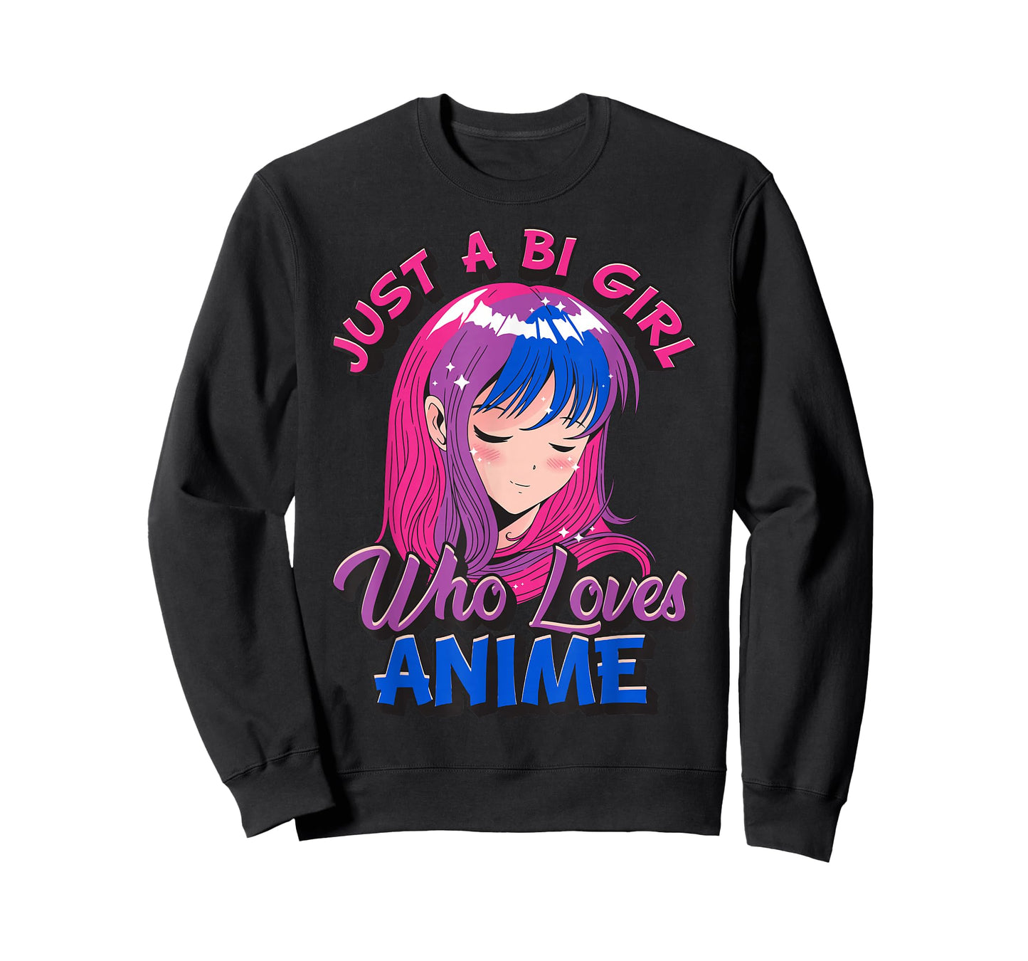 Bisexual Pride Just A BI Girl Who Loves Anime LGBTQ LGBT T-Shirt