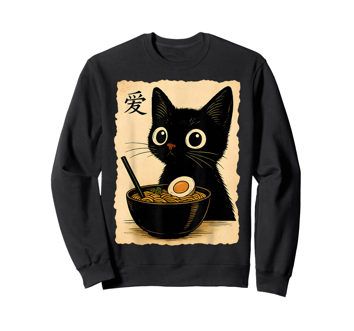 Cat Anime Cute Kawaii Cat Ramen Japanese Funny Graphic T-Shirt
