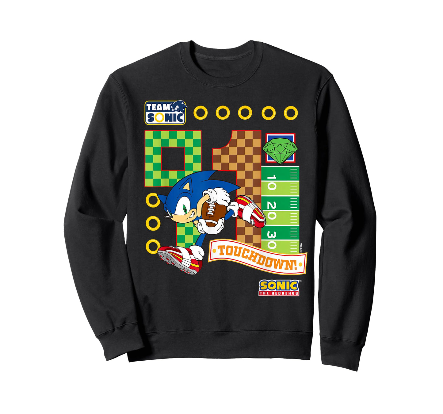Sonic The Hedgehog - Team Sonic Touchdown T-Shirt