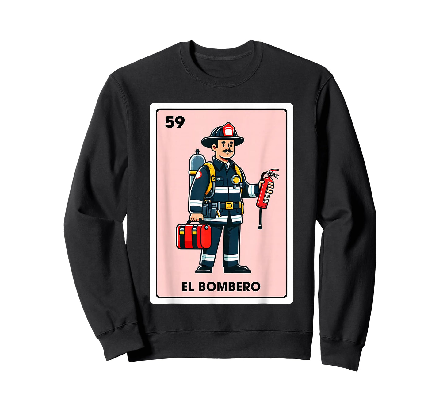 Mexican Fireman Firefighter El Bombero Mexican Bingo Card T-Shirt