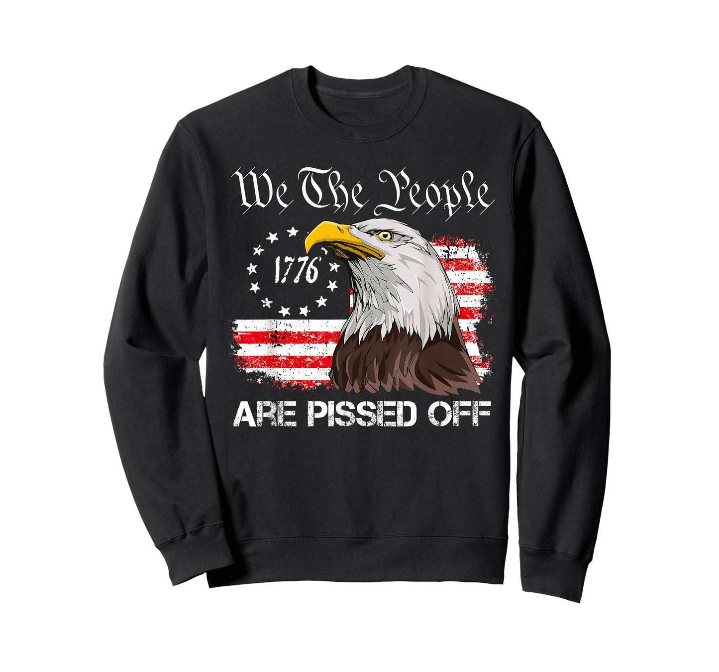 We The People are Pissed Off Vintage US American Flag Eagle T-Shirt