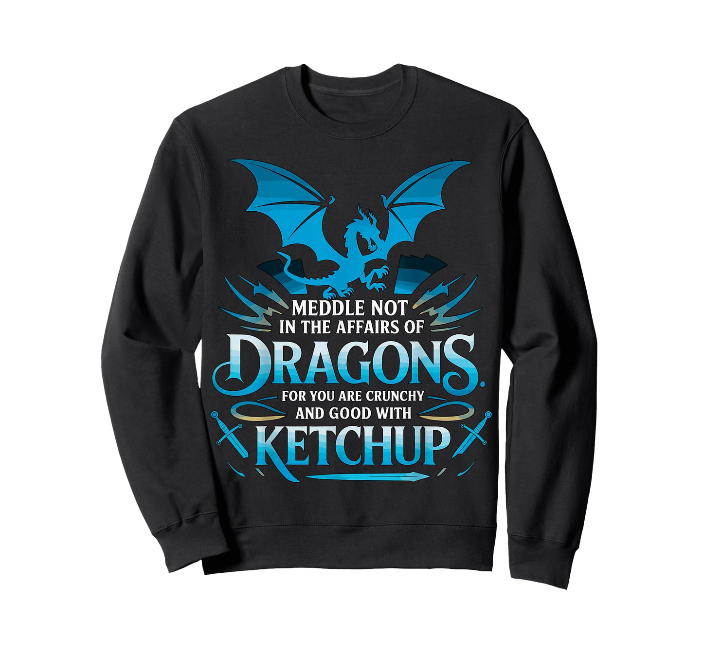 Dragon Affairs Ketchup Funny Fantasy Warrior T-Shirt