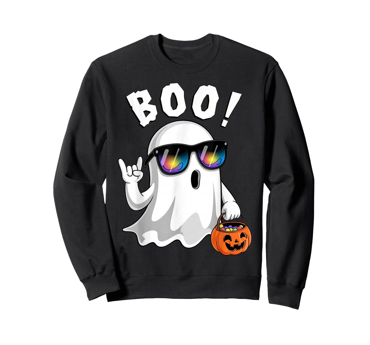 Rock Ghost Retro Halloween T-Shirt