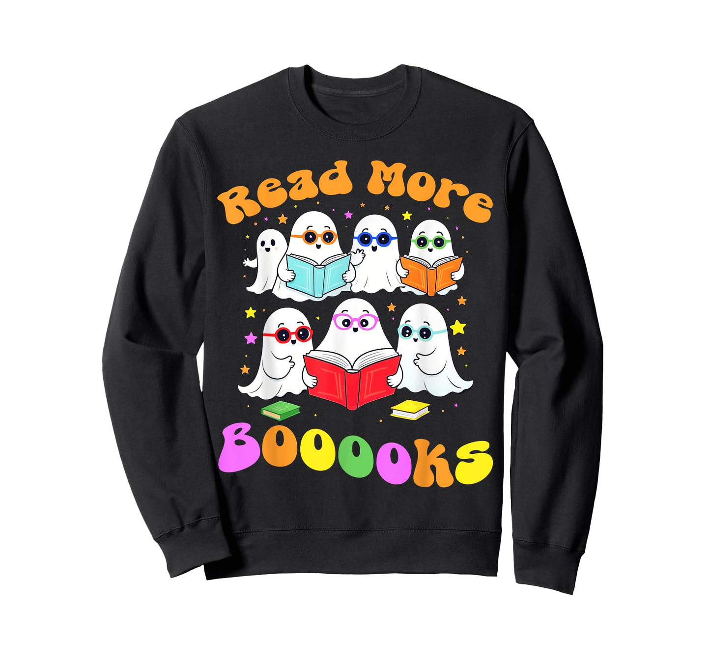 Read More Books Ghost Book Halloween Boooooks Teacher Kids T-Shirt