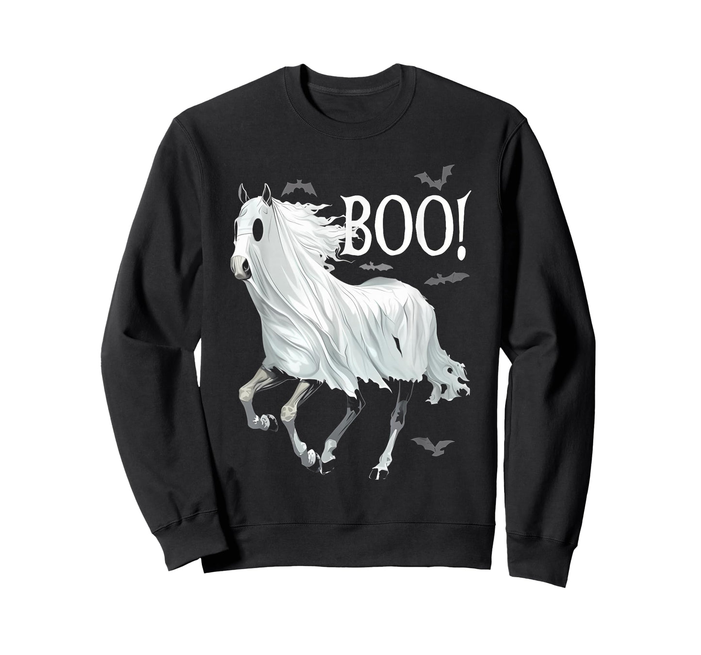Funny Ghost Boo Horse Equestrian Lover Halloween Costume T-Shirt