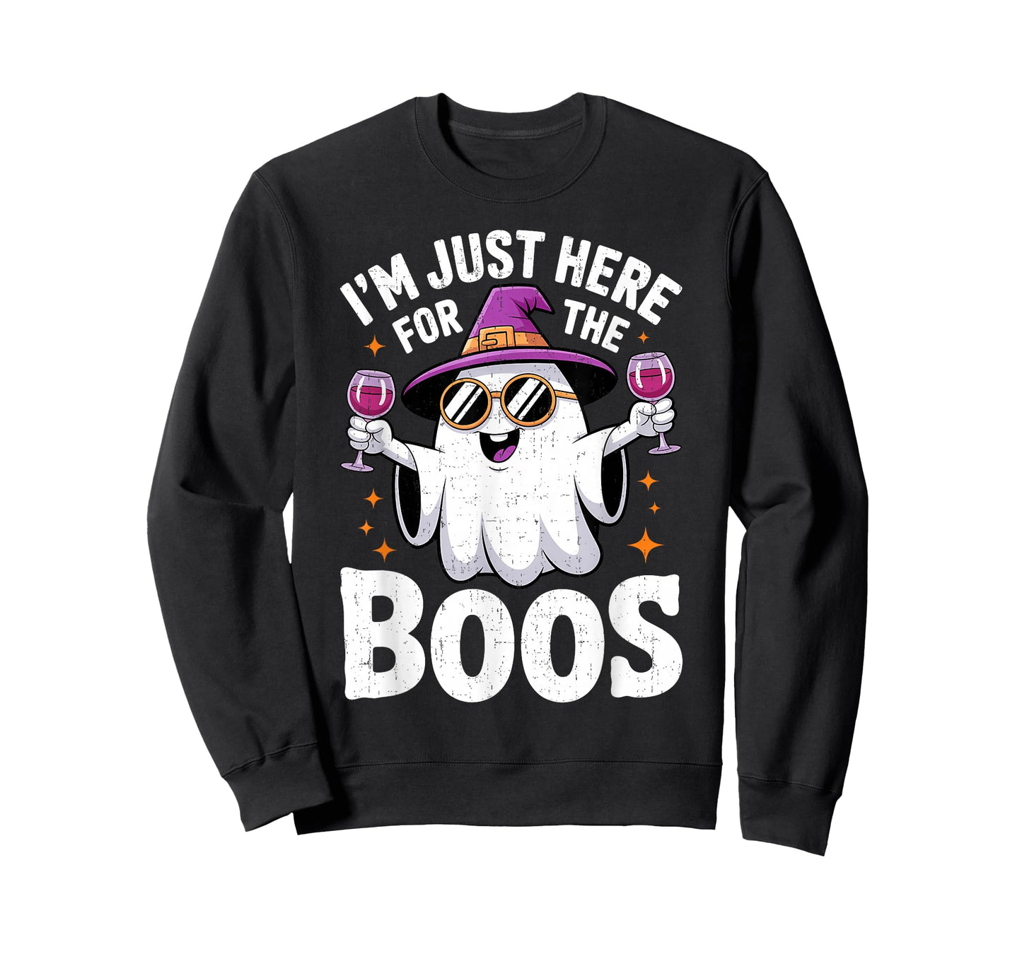 I'm Just Here for The Boos Funny Ghost Halloween Men Women T-Shirt