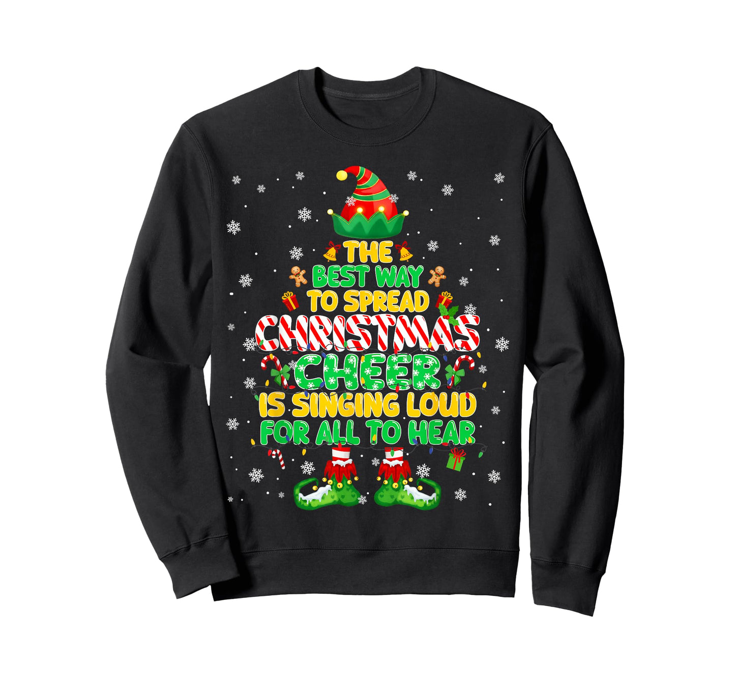The Best Way to Spread Christmas Elf Xmas Boys Mens Kids T-Shirt