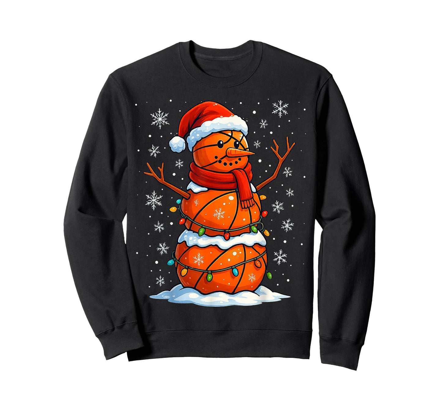 Christmas Basketball Snowman Holiday Sports Xmas Pajamas T-Shirt