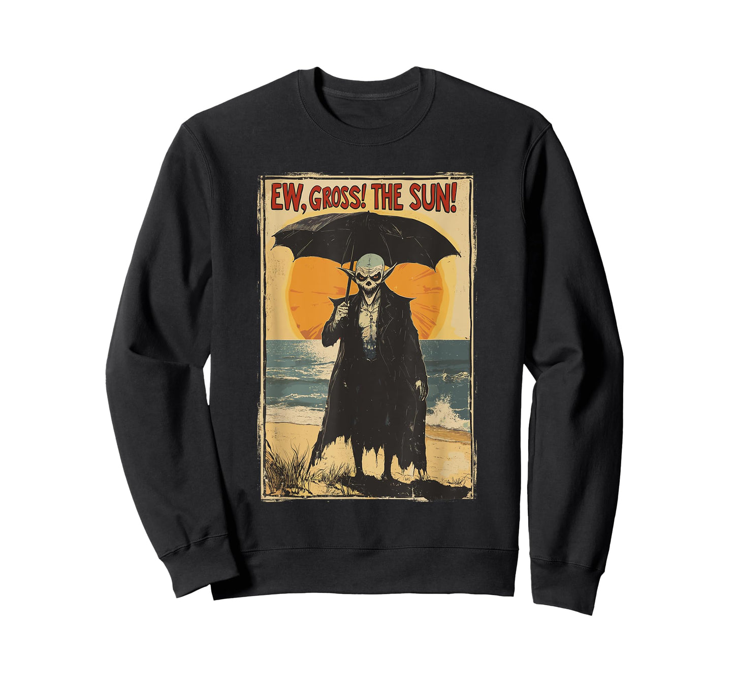 Summer Goth Vampire Beach Funny Emo Gothic Ew Gross The Sun T-Shirt