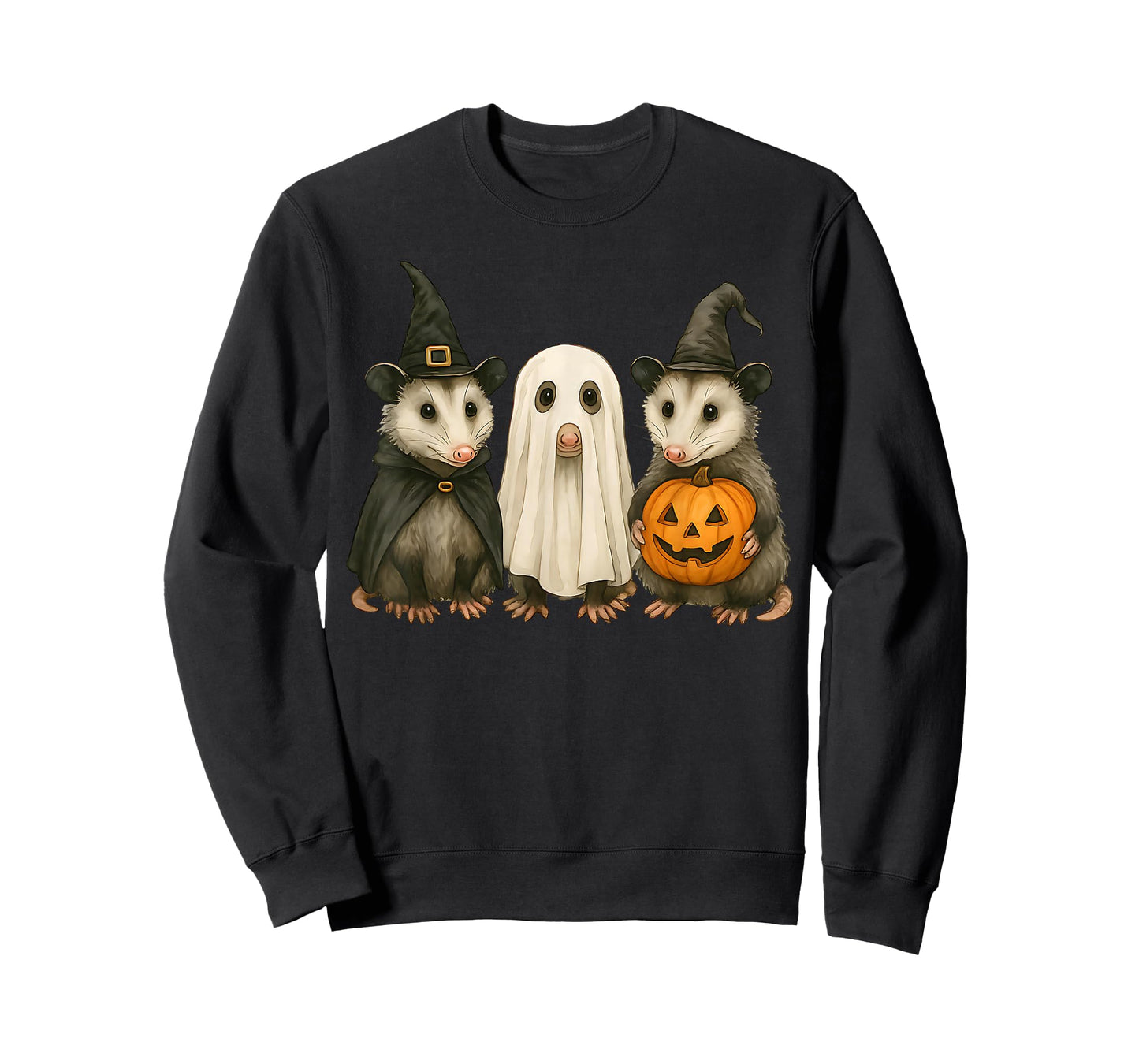 Opossum Halloween Possum Witch Ghost Pumpkin T-Shirt