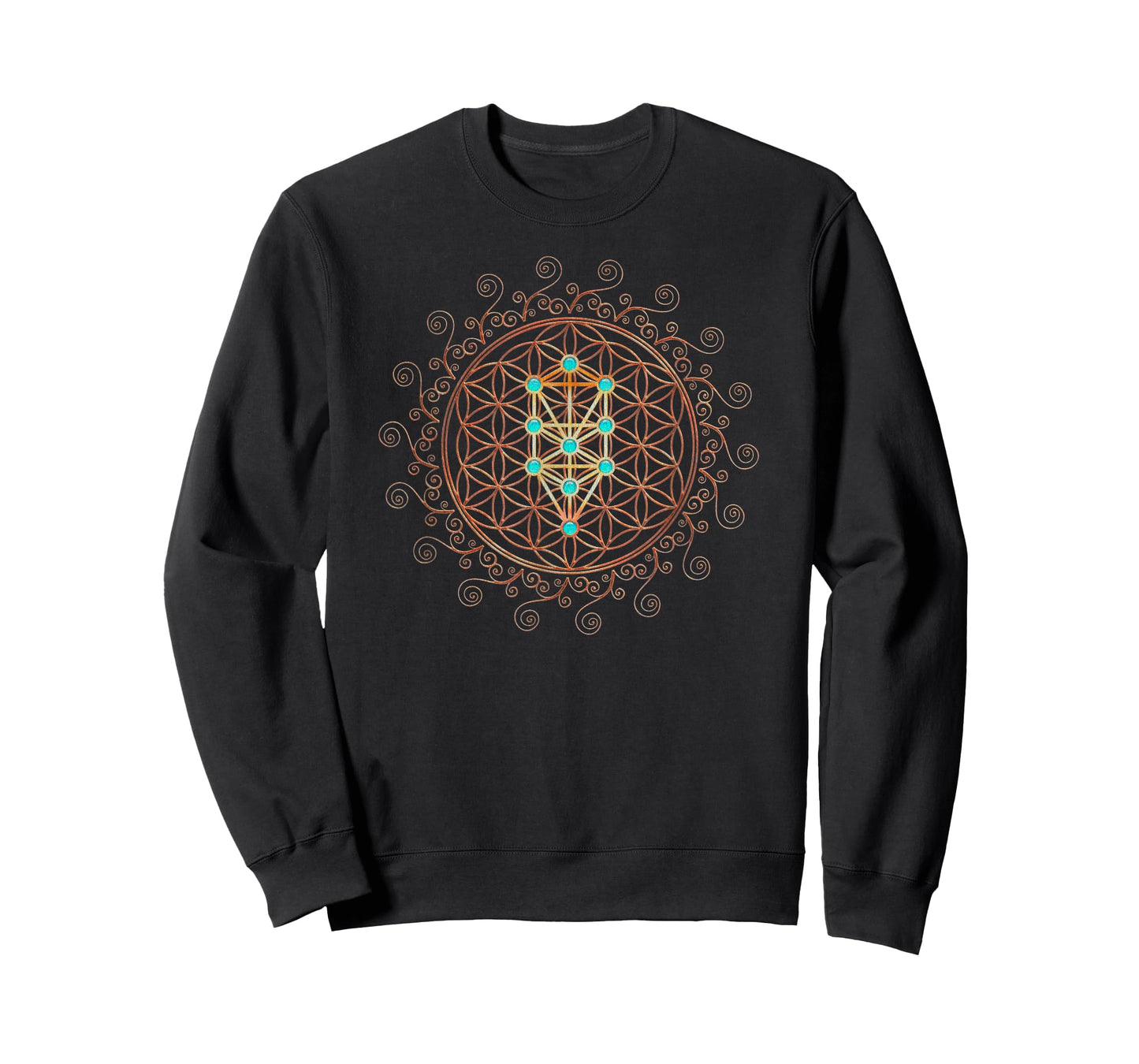 Flower Life, Tree of Life, Sacred Geometry, Kabbalah T-Shirt