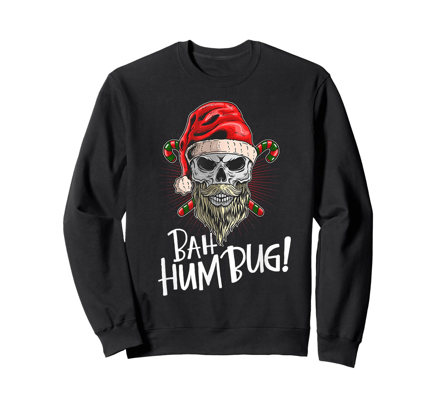 Bah Humbug Skull Hat Santa's Favorite Candy Christmas Pajama T-Shirt