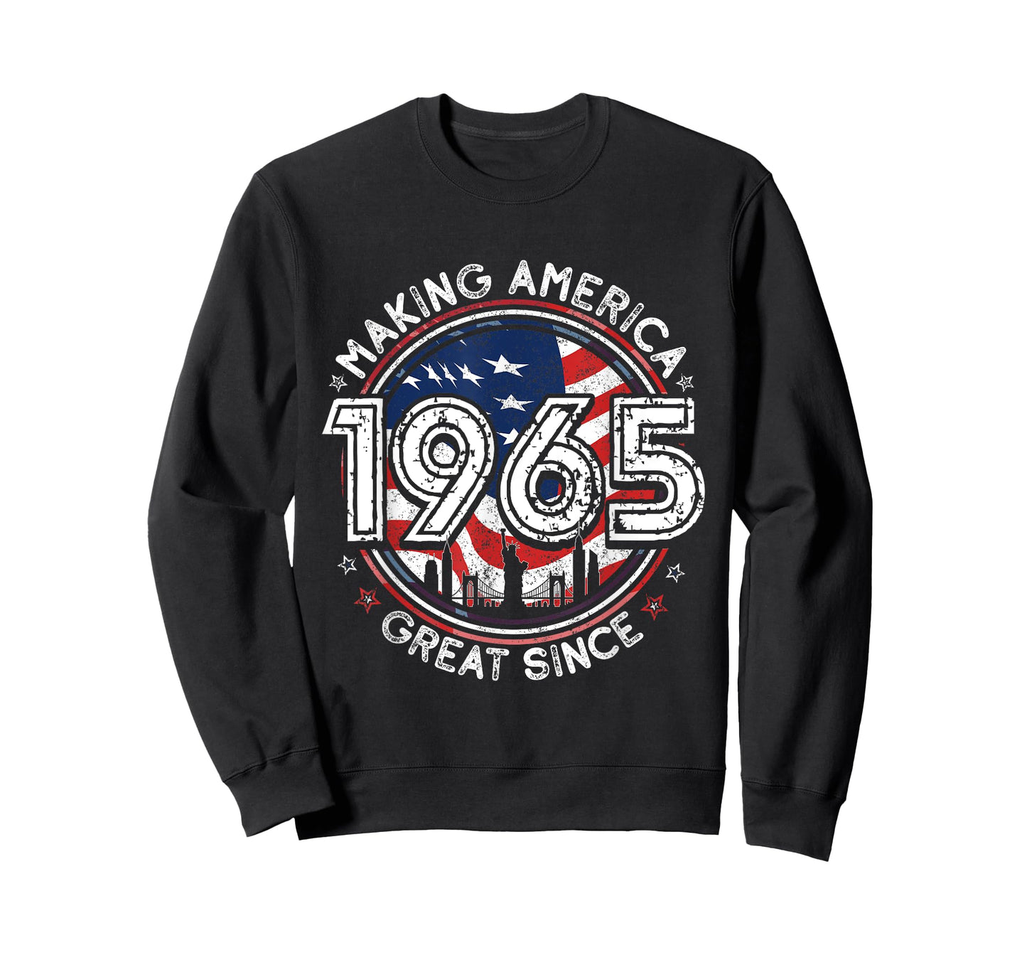 Making America Great Since 1965 American Flag Birthday T-Shirt for Women Kids Men