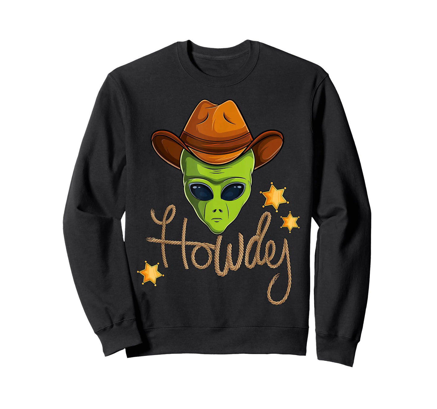 Funny Cowboy Alien Howdy Space UFO Western Rodeo Men Women T-Shirt