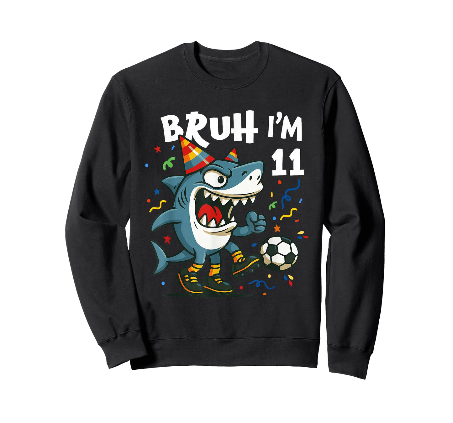 Tralalero Tralala Italian Brainrot Soccer 11th Birthday T-Shirt