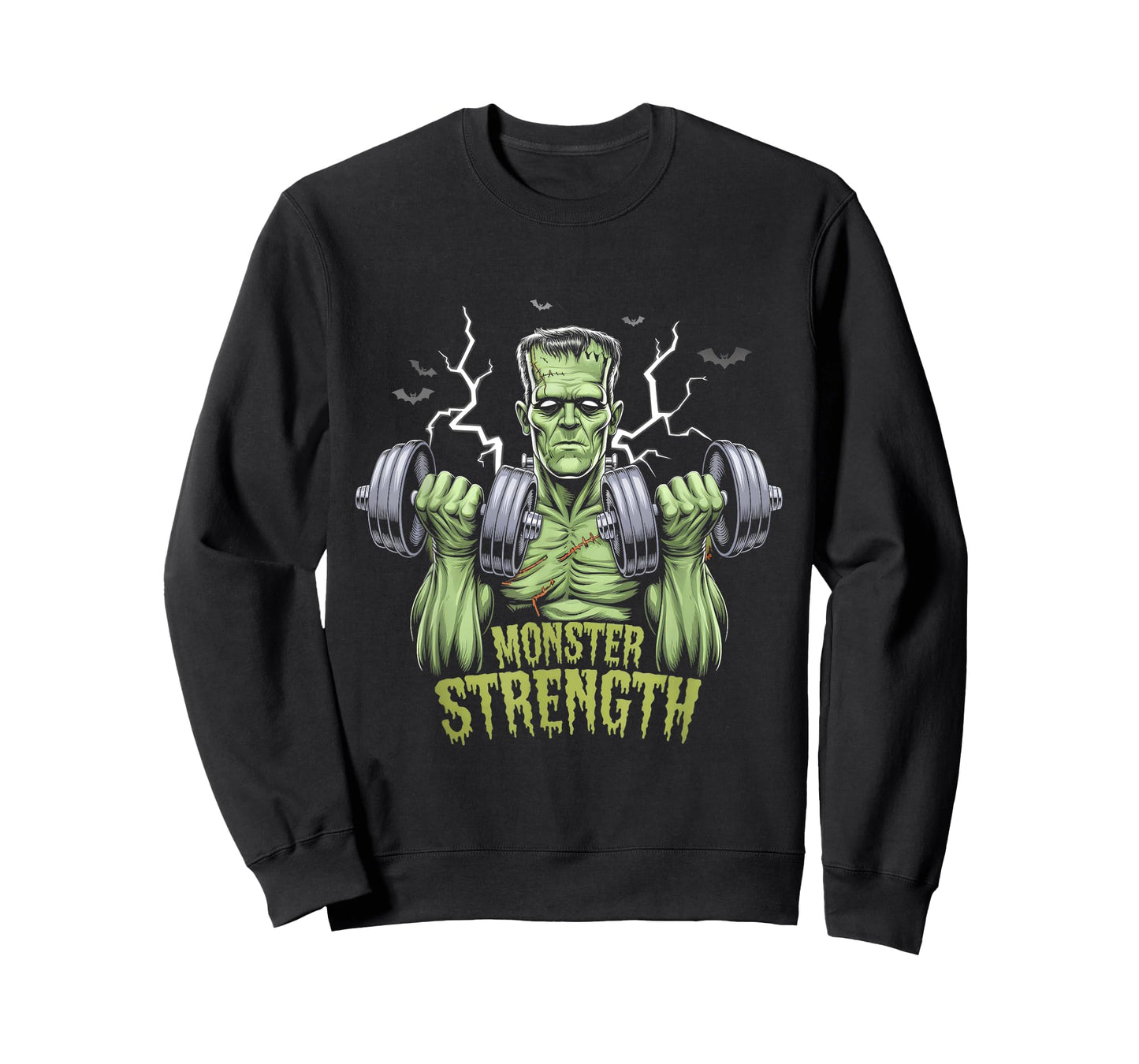 Frankenstein Monster Halloween Gym Workout Strength T-Shirt