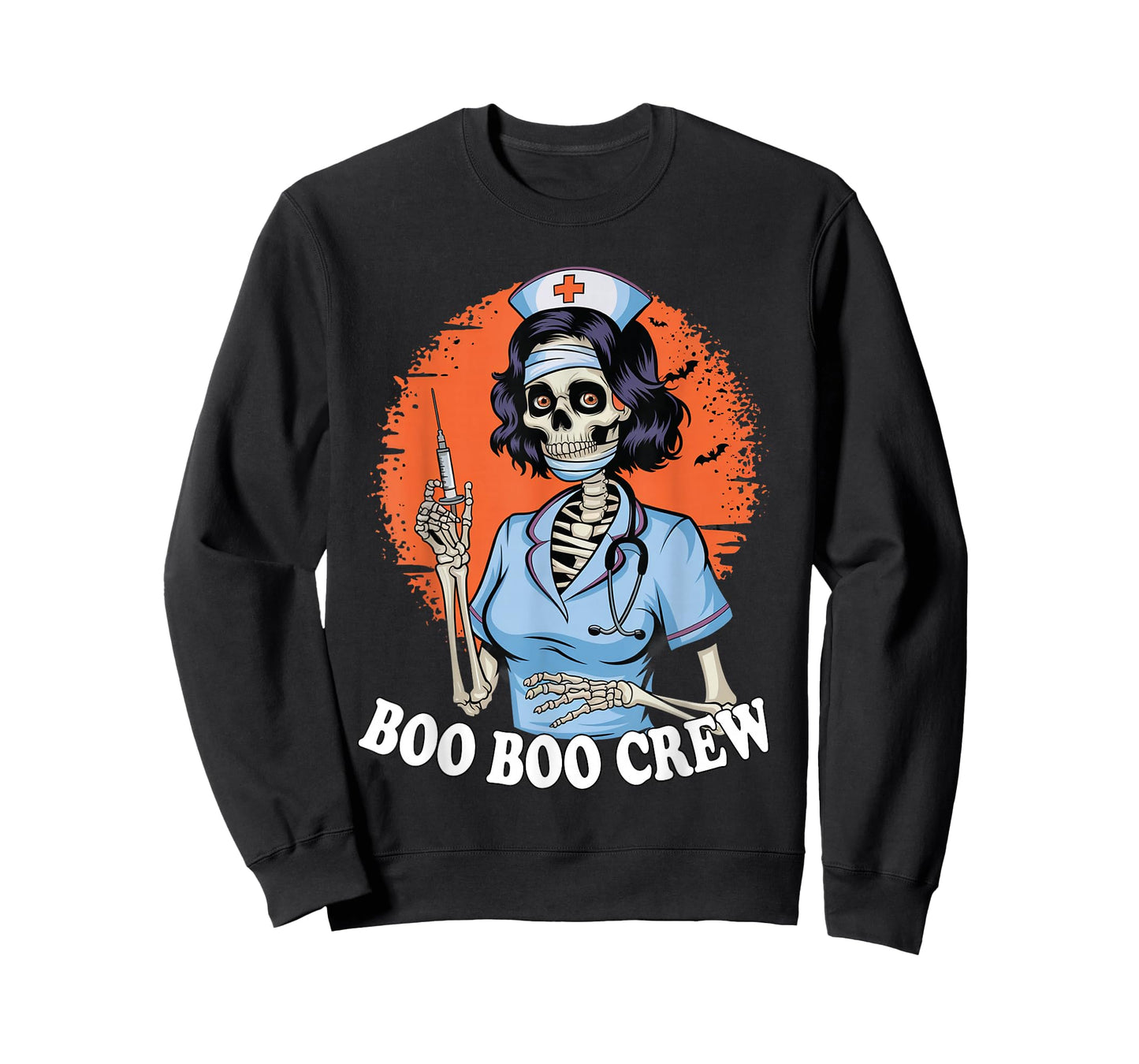 Boo Boo Crew Halloween Nurse Skeleton Zombie Ghost T-Shirt